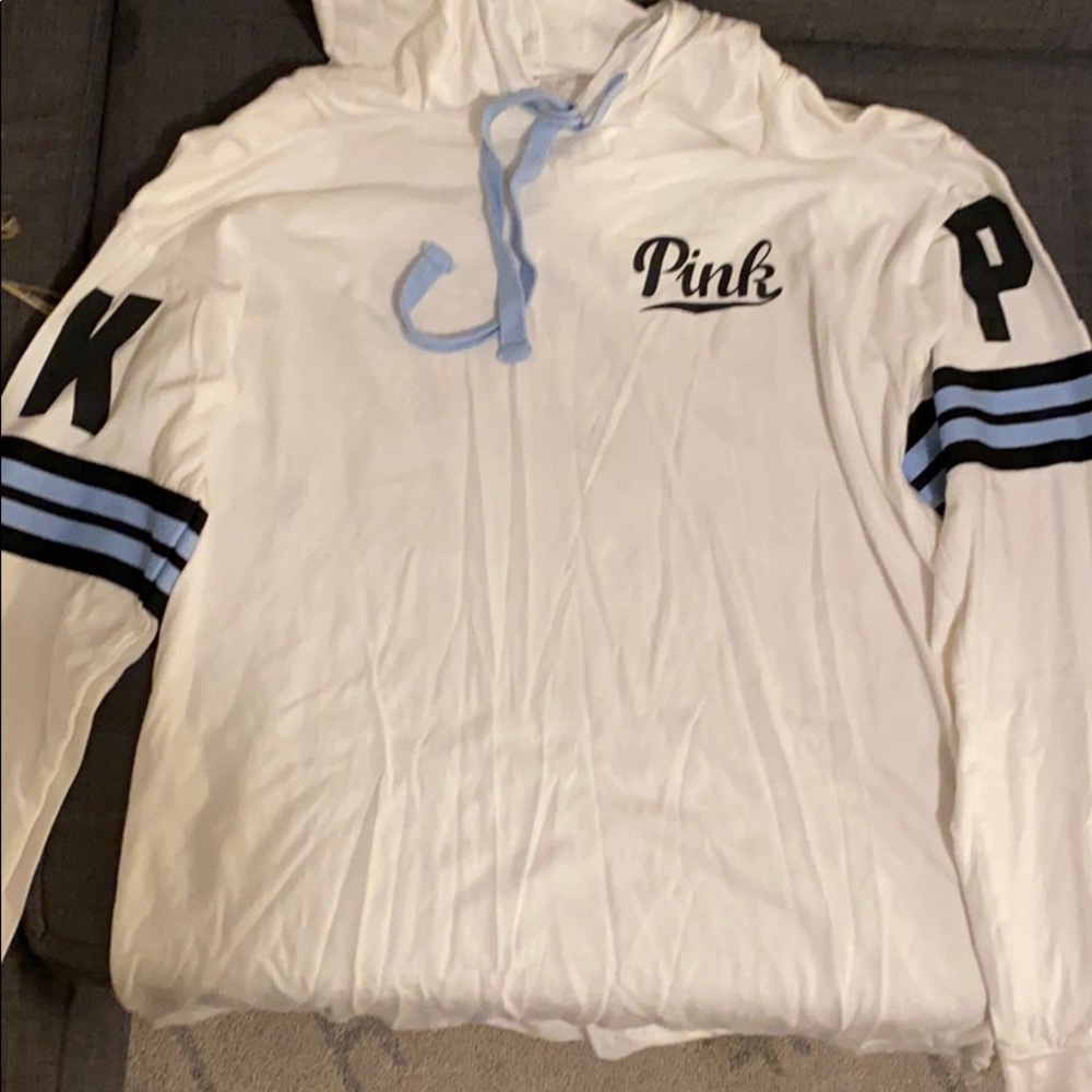 Pink long sleeve with hoodie